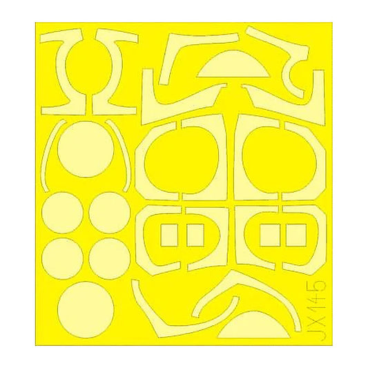 eduard jx145 1 32 mask he 219 for revell canopy mask set