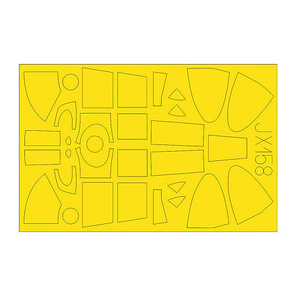 eduard jx158 1 32 birdcage masking sheet for tamiya canopy mask set