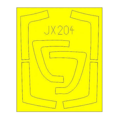 eduard jx204 1 32 mask mig 29a for trumpeter canopy mask set