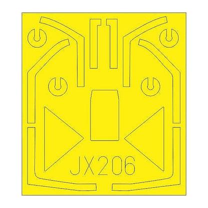 eduard jx206 1 32 mask fw190a8 for rmg canopy mask set