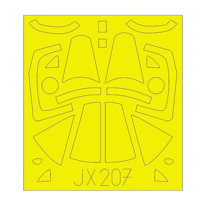 eduard jx207 1 32 mask f 4u1d for tamiya canopy mask set