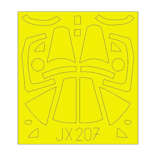eduard jx207 1 32 mask f 4u1d for tamiya canopy mask set