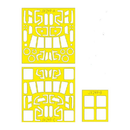 eduard jx249 1 35 mask hh60g tface canopy mask set for kty