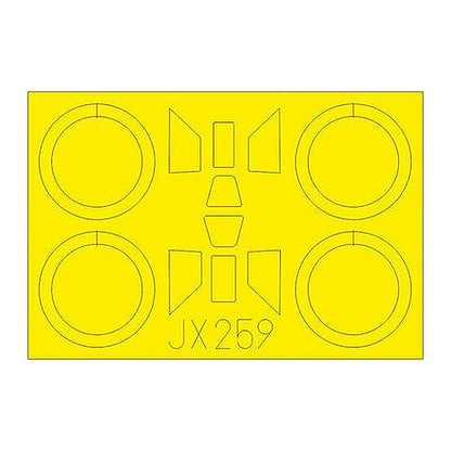 eduard jx259 1 32 mask pzl p11c for ibg canopy mask set
