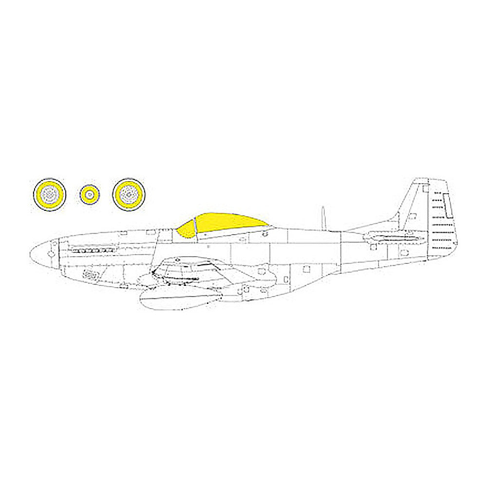 eduard jx284 1 32 p 51d tface masking sheet for revell canopy mask set