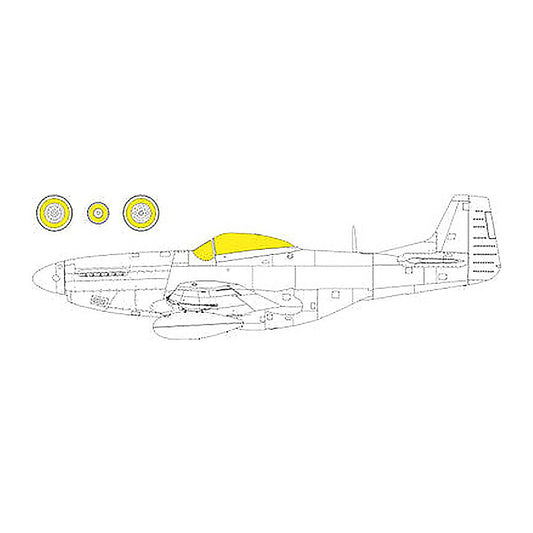 eduard jx284 1 32 p 51d tface masking sheet for revell canopy mask set