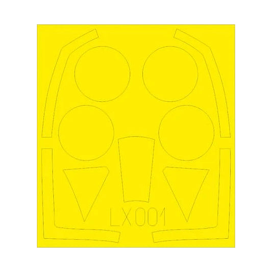 eduard lx001 1 24 mask typhoon mk ib for airfix canopy mask set