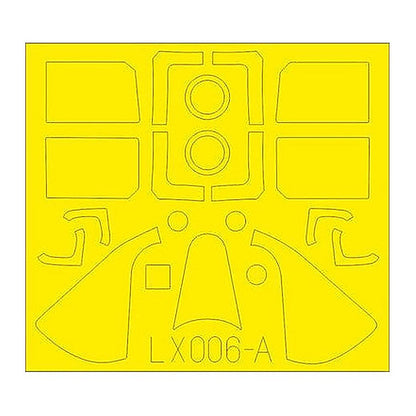 eduard lx006 1 24 mask f6f 5 tface canopy mask set for airfix