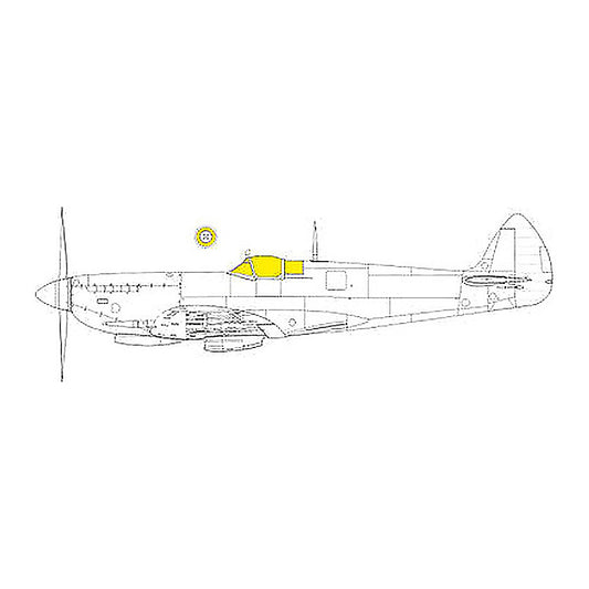 eduard lx010 1 24 spitfire mk viii tface canopy mask set mask for