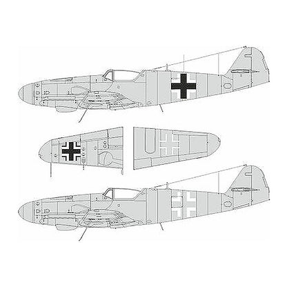 eduard lx011 1 24 bf 109g 5 6 national insignia mask for airfix