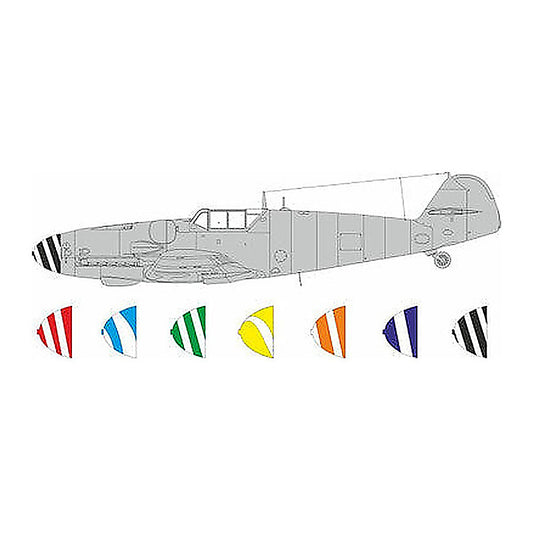 eduard lx012 1 24 bf 109g 5 6 spinner spirals mask for airfix