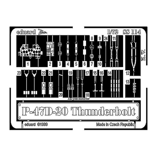 eduard ss114 1 72 p 47d 20 thunderbolt photo etch interior detail set