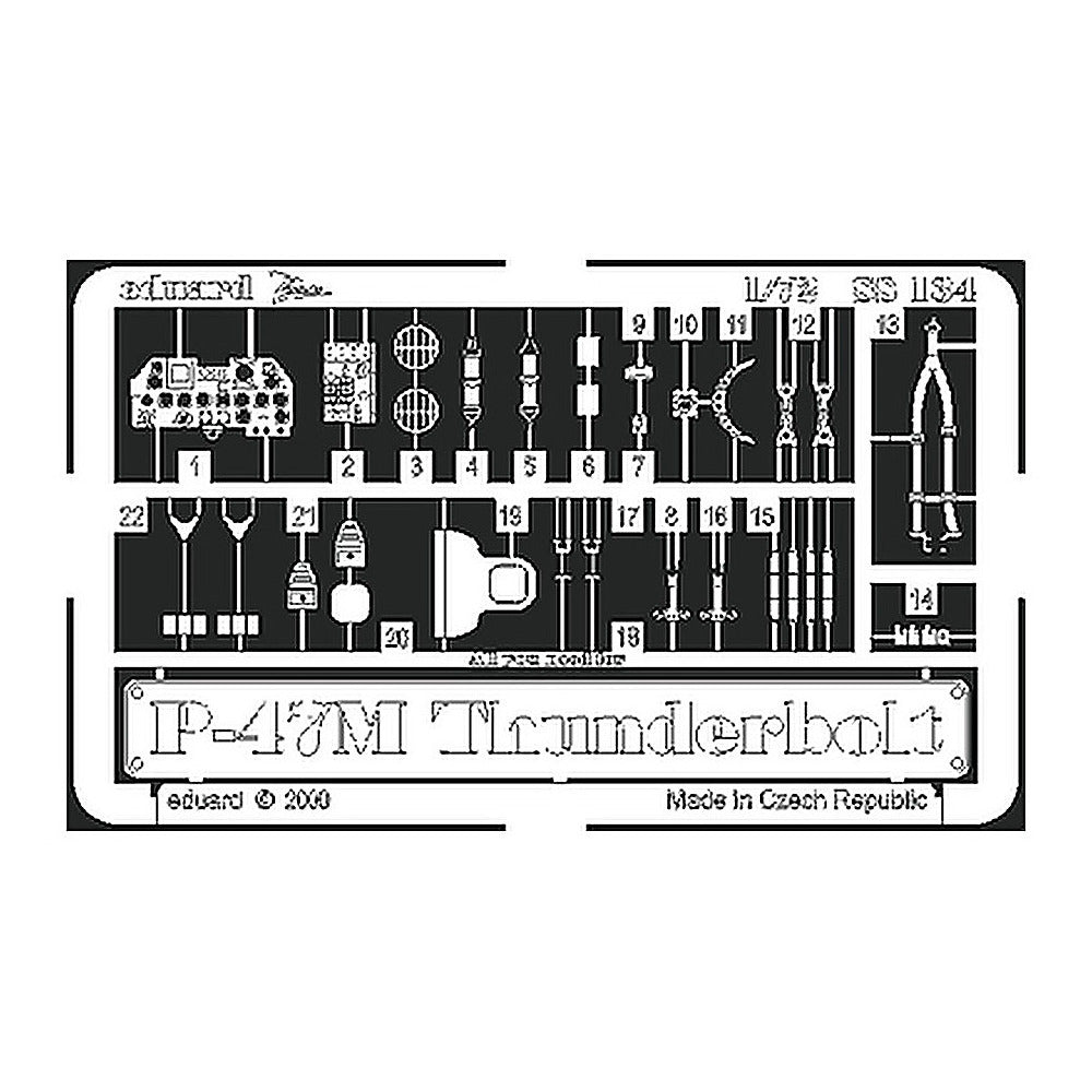 eduard ss134 1 72 p 47m thunderbolt photo etch interior detail set