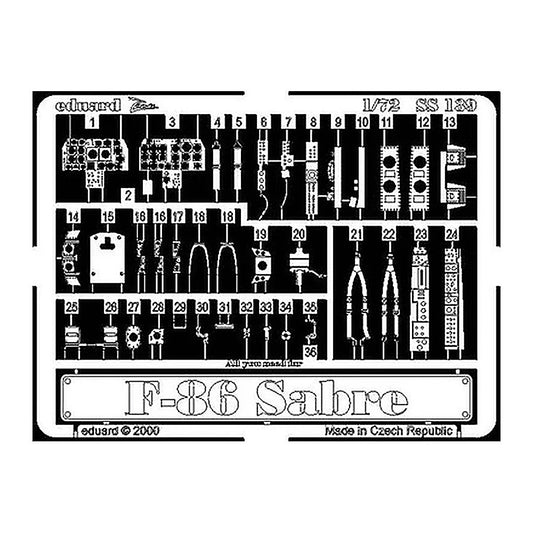 eduard ss139 1 72 f 86 for fujimi photo etch detail set