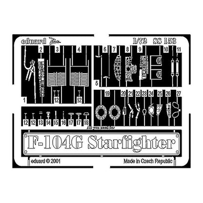 eduard ss153 1 72 f 104g starfighter photo etch interior detail set
