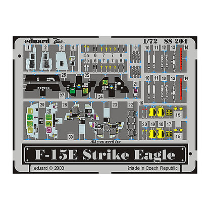 eduard ss204 1 72 f 15e eagle photo etch interior detail set