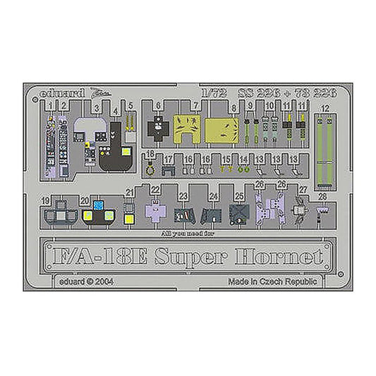 eduard ss226 1 72 f 18e super hornet detail set