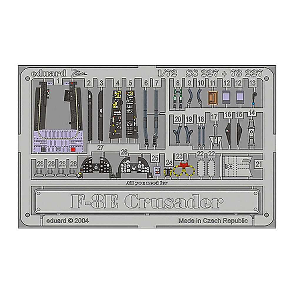 eduard ss227 1 72 f 8e for academy photo etch detail set