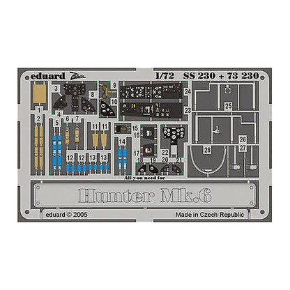 eduard ss230 1 72 hunter mk 6 for revell photo etch detail set