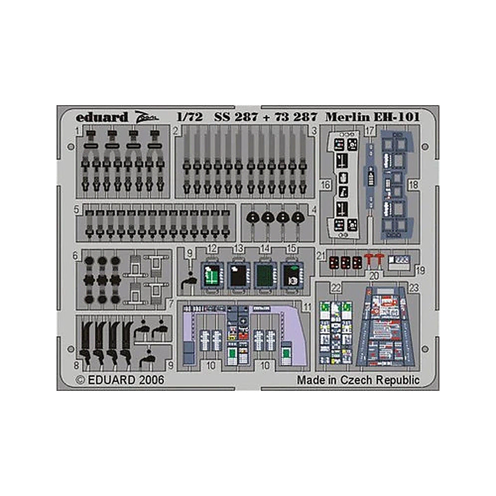 eduard ss287 1 72 eh 101 for italeri photo etch detail set
