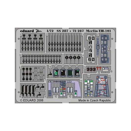 eduard ss287 1 72 eh 101 for italeri photo etch detail set