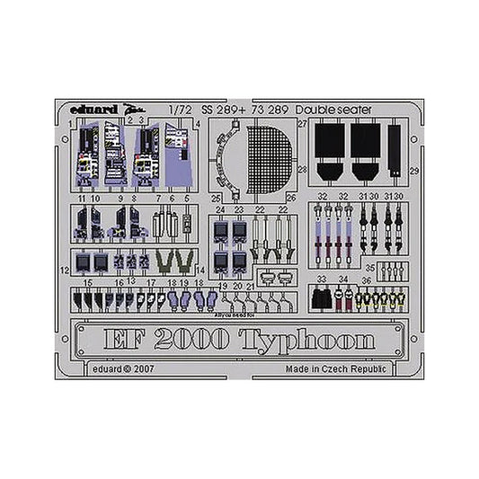eduard ss289 1 72 ef 2000 typhoon two seater for revell