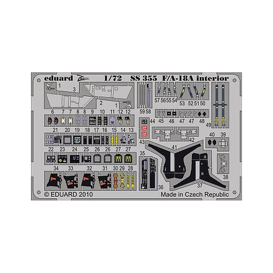 eduard ss355 1 72 f a 18a interior zoom set for academy