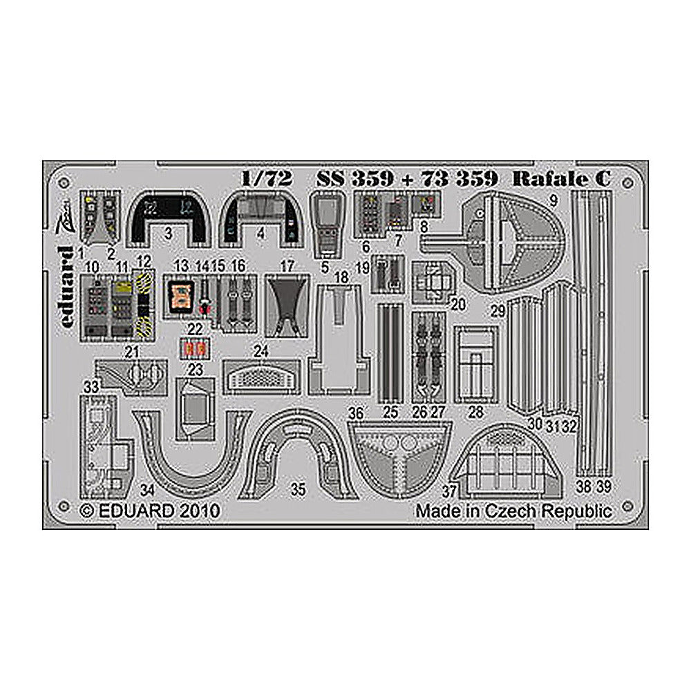 eduard ss359 1 72 rafale c for hobby boss photo etch detail set