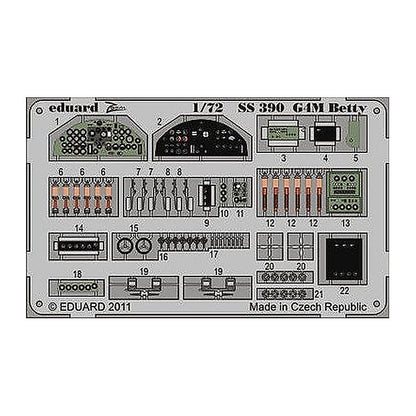 eduard ss390 1 72 betty for hasegawa photo etch detail set
