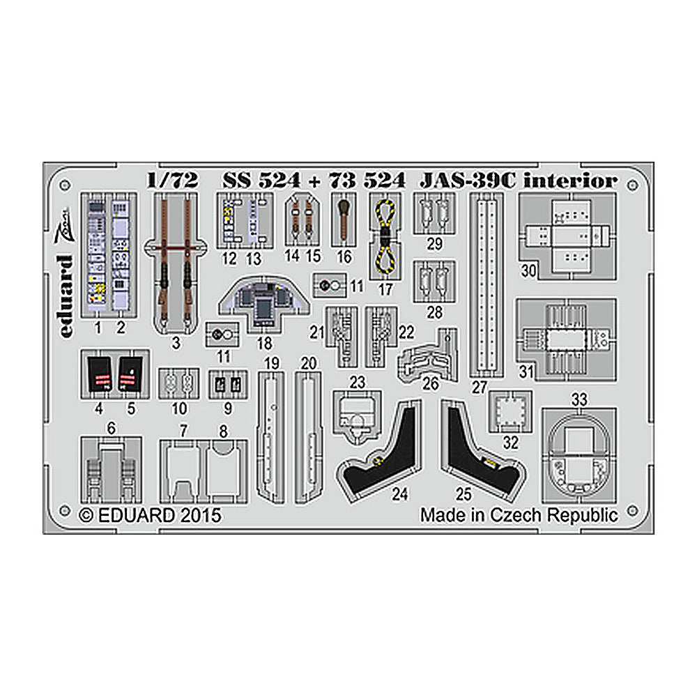 eduard ss524 1 72 jas 39c interior zoom set for revell
