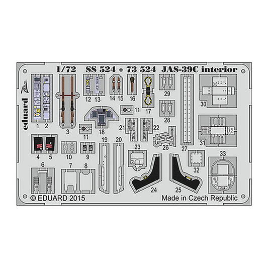 eduard ss524 1 72 jas 39c interior zoom set for revell