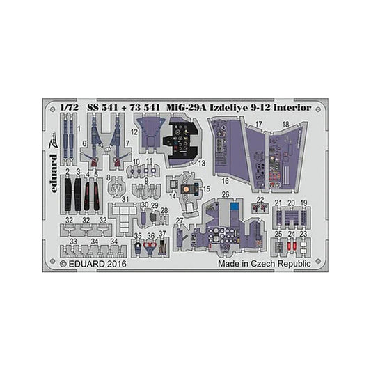 eduard ss541 1 72 mig 29a izdeliye 9 12 interior for trumpeter