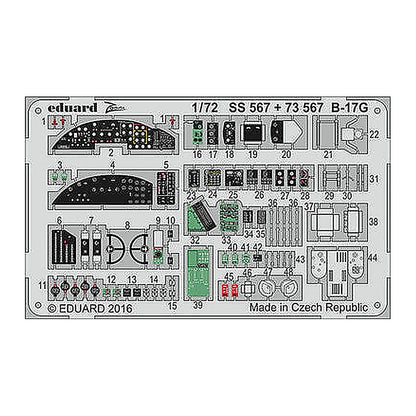 eduard ss567 1 72 b 17g for airfix photo etch detail set