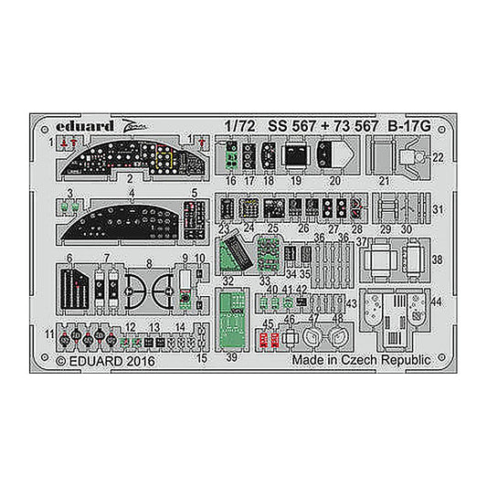 eduard ss567 1 72 b 17g for airfix photo etch detail set