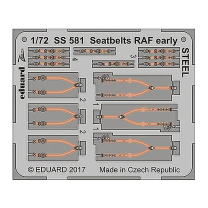 eduard ss581 1 72 seatbelts raf early steel for