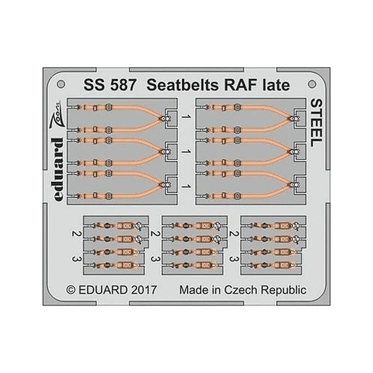 eduard ss587 1 72 seatbelts raf late steel