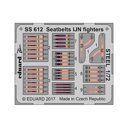 eduard ss612 1 72 seatbelts ijn fighters steel for