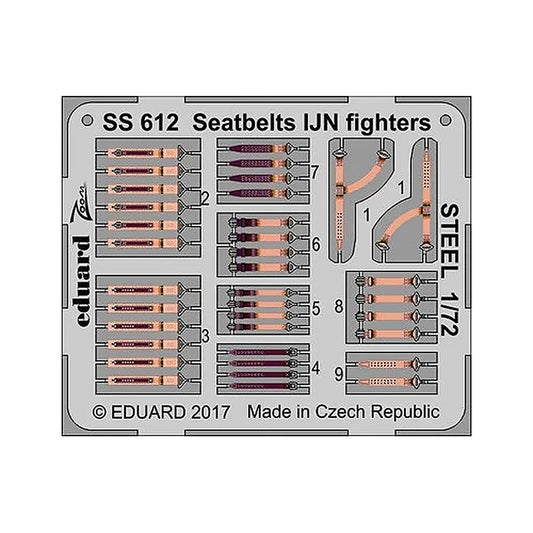eduard ss612 1 72 seatbelts ijn fighters steel for