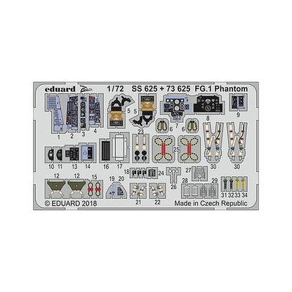 eduard ss625 1 72 fg 1 phantom for airfix photo etch detail set