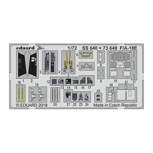 eduard ss640 1 72 f a 18e zoom set for academy