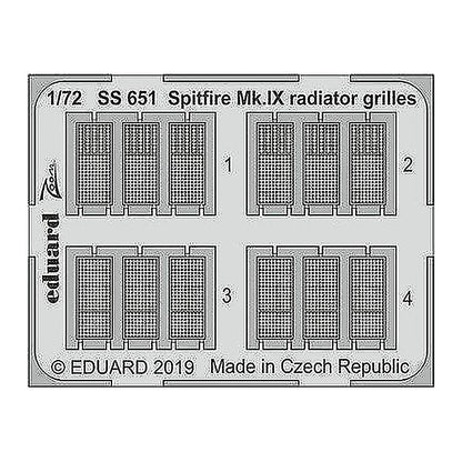 eduard ss651 1 72 spitfire mk ix radiator grilles for eduard