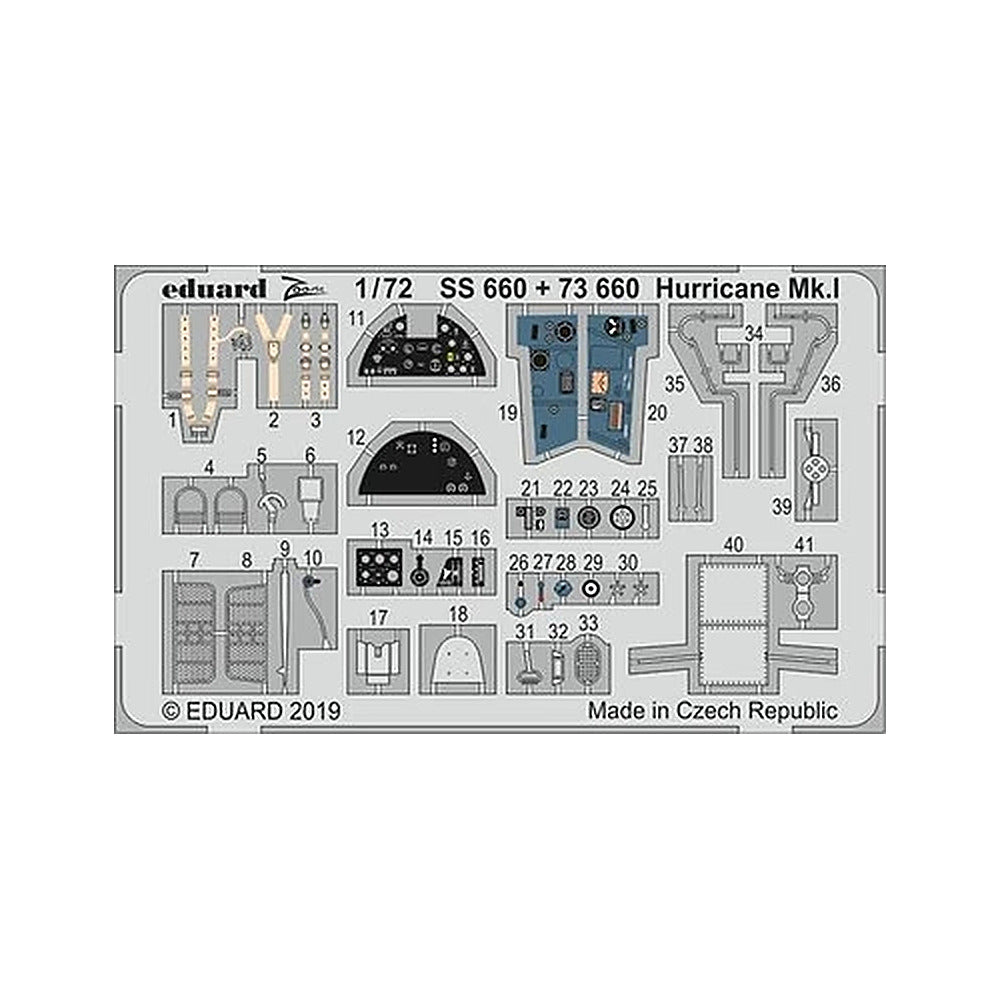 eduard ss660 1 72 hurricane mk i for airfix