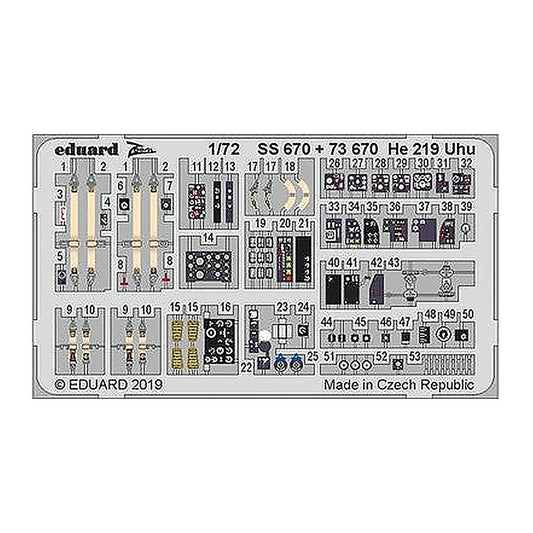 eduard ss670 1 72 he 219 uhu for dragon photo etch detail set