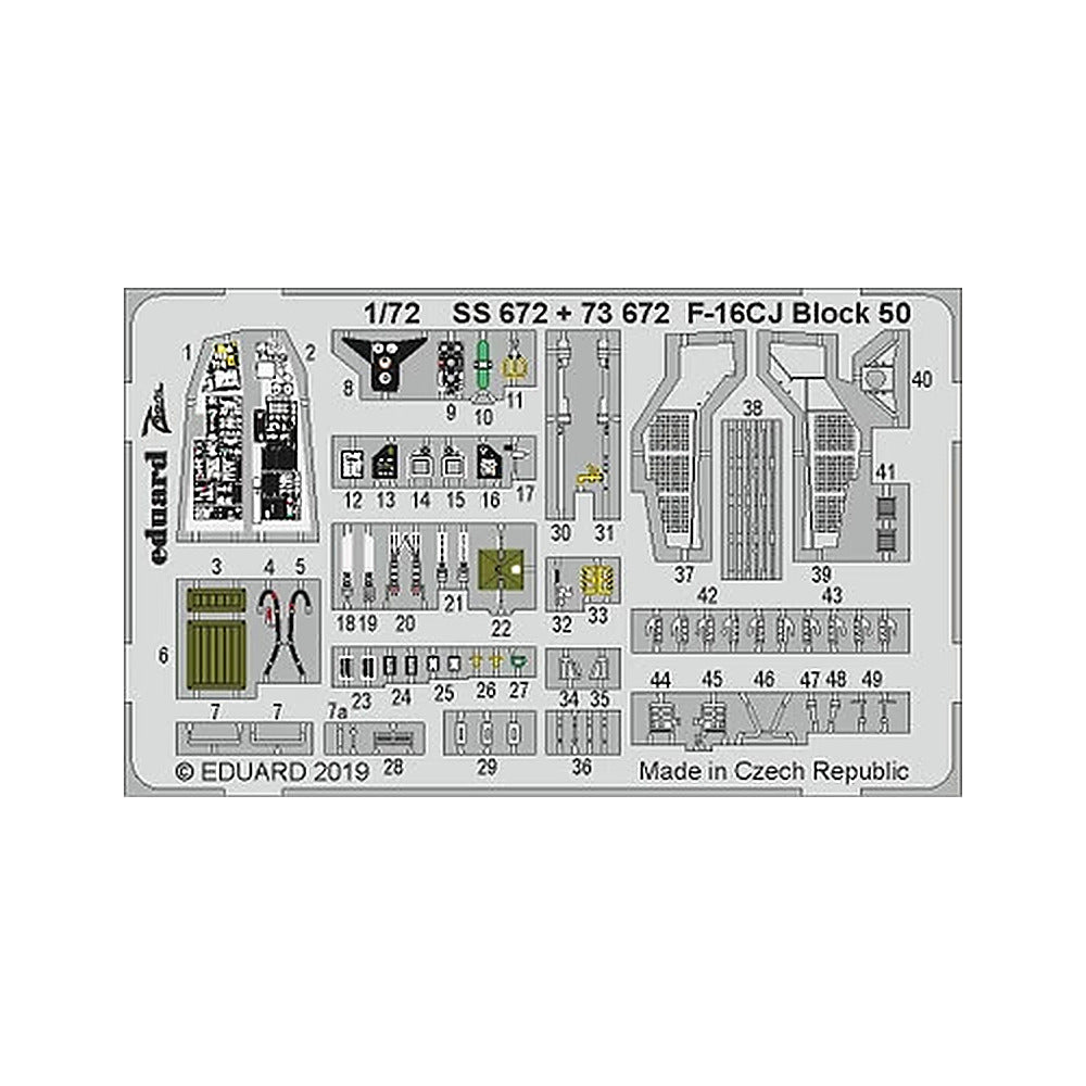 eduard ss672 1 72 f 16cj block 50 1 72