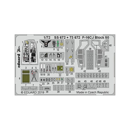 eduard ss672 1 72 f 16cj block 50 1 72