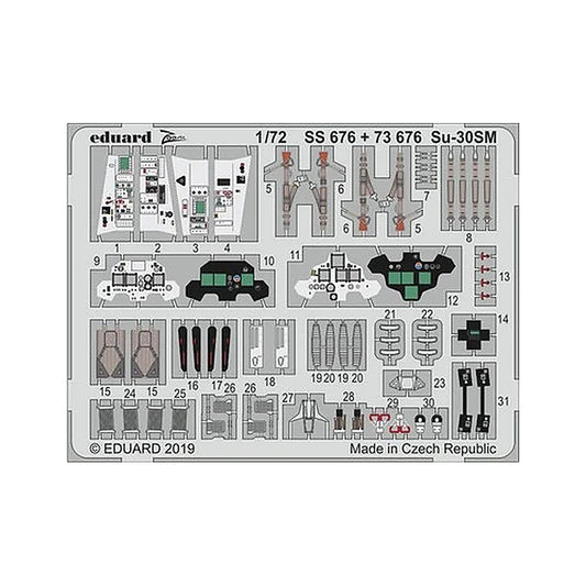 eduard ss676 1 72 su 30sm for zvezda photo etch detail set