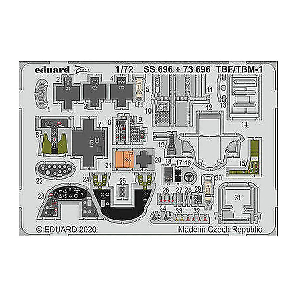 eduard ss696 1 72 tbf tbm 1 avenger 1 72