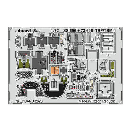 eduard ss696 1 72 tbf tbm 1 avenger 1 72