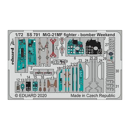 eduard ss701 1 72 mig 21mf fighter bomber weekend for eduard