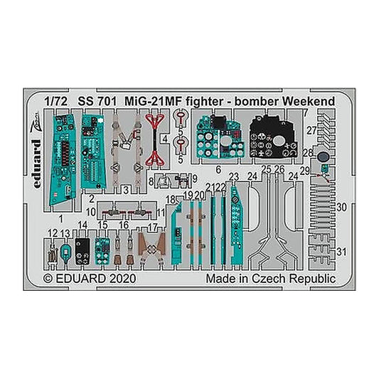 eduard ss701 1 72 mig 21mf fighter bomber weekend for eduard